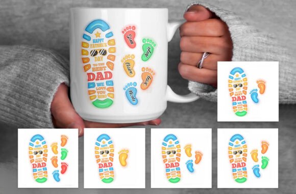 3D Dad Personalized Mug Wrap