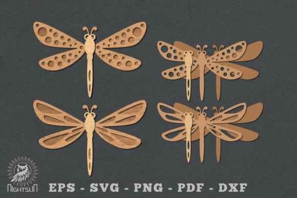 3D Dragonfly Laser Cut Decoration