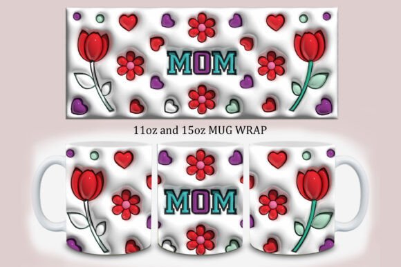 3d Inflated Mother's Day Mug Design