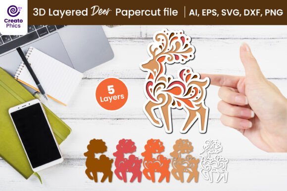 3D Layered Deer Paper Cutting SVG: A Strategic Craft for Creative Success