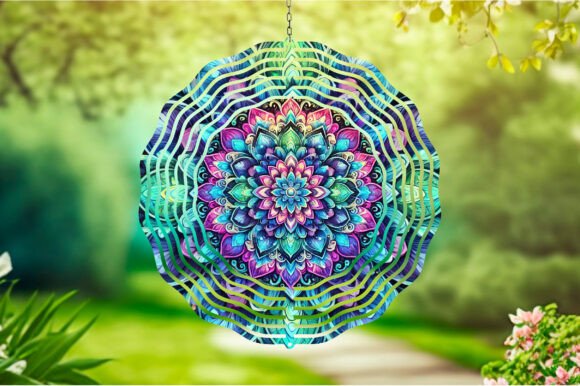 3d Mandala Wind Spinner Sublimation PNG: A Unique Digital Asset for Creative Projects