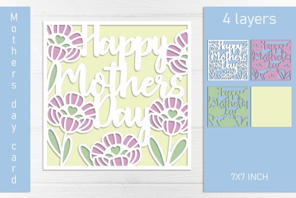 3D Mothers Day Flower Card Layered Svg: A Creative Way to Celebrate Mom