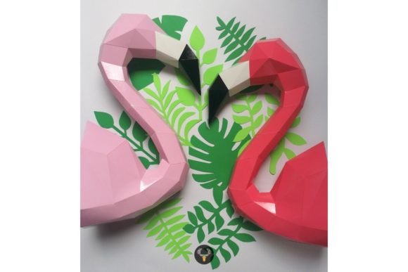 3D Papercraft Flamingo
