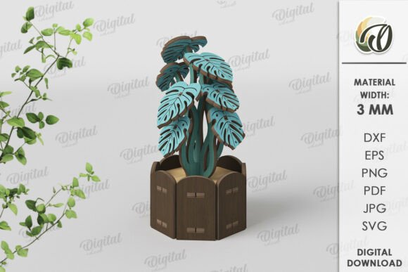 3D Plant Decor Laser Cut: A Creative Digital Solution for Home and Office