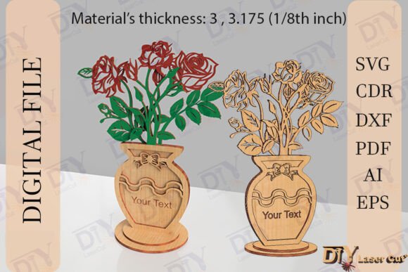 3D Rose Vase Laser Cut: A Creative and Practical Decorative Solution