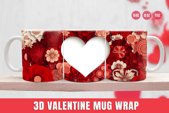3D Valentine Mug Wrap Sublimation: Transform Your Mugs into Festive Masterpieces