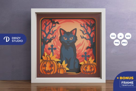 Black Cat Halloween 3D Shadow Box: A Creative Way to Celebrate the Spookiest Season