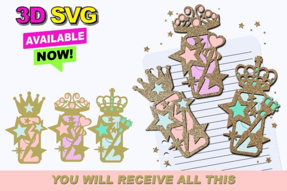 Crowns Bookmarks 3D SVG: A Creative Tool for Every Project