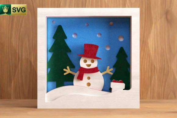 Cute Christmas Snowman 3D Layered SVG: A Festive Tool for Creative Expression