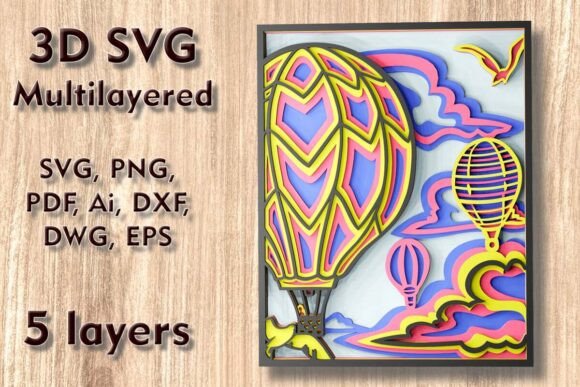 Exploring the Versatility of Hot Air Balloons 3D SVG Multilayer Files