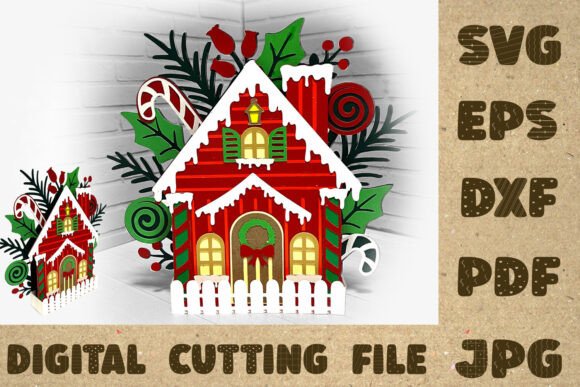 Gingerbread Cottage Christmas Card 3D: A Creative Holiday Delight