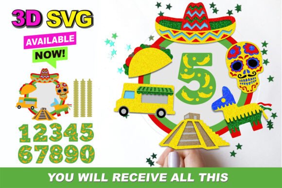 Mexican Cake Topper 3D SVG: A Creative Tool for Modern Designers